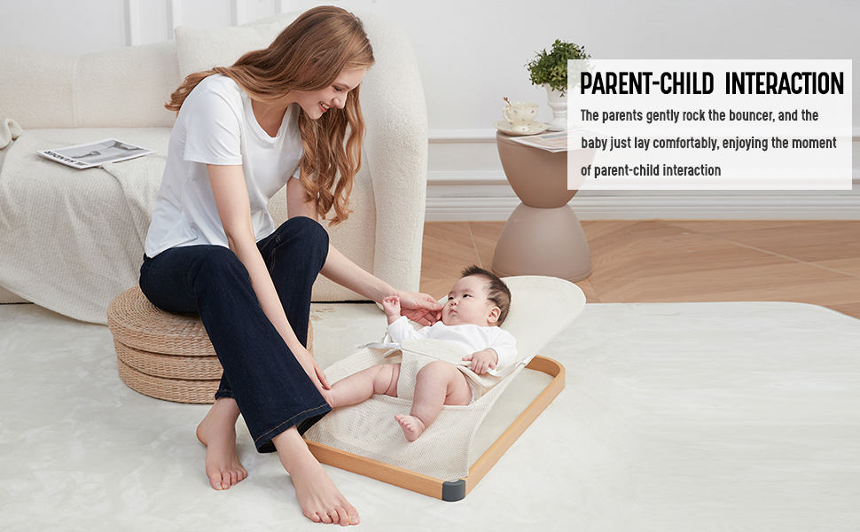 ANGELOGJGT Baby Bouncer Portable Bouncer Seat for Babies