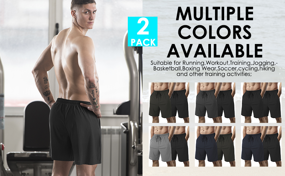 2 Pack Mens Running Athletic Shorts for Men's Lightweight Workout Gym Shorts Quick Dry Hiking Basketball 6 Suitable for Running,Workout,Jogging.Basketball,Soccer,cycling,hikingand other training activities;