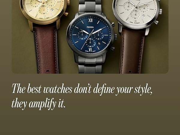 Amazon.com: Fossil Men's Neutra Quartz Stainless Steel