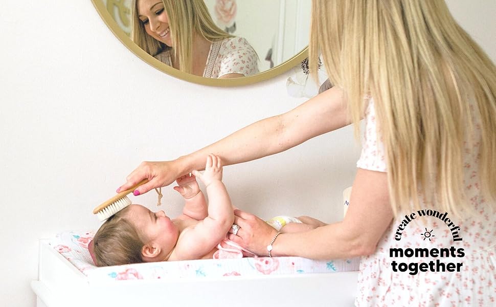 baby hair brush and comb set toddler infant hairbrush newborn grooming cradle cap soft bristle scalp