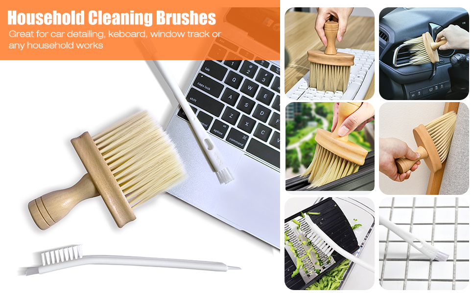 APBFH Keyboard Brush Kit for Cleaning Computer Laptop PC Car Detailing(Set of 3