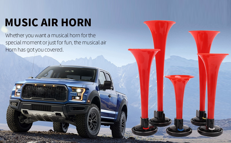 FARBIN Air Horns Musical Horn 5 Trumpet Music Sound Air Horn with