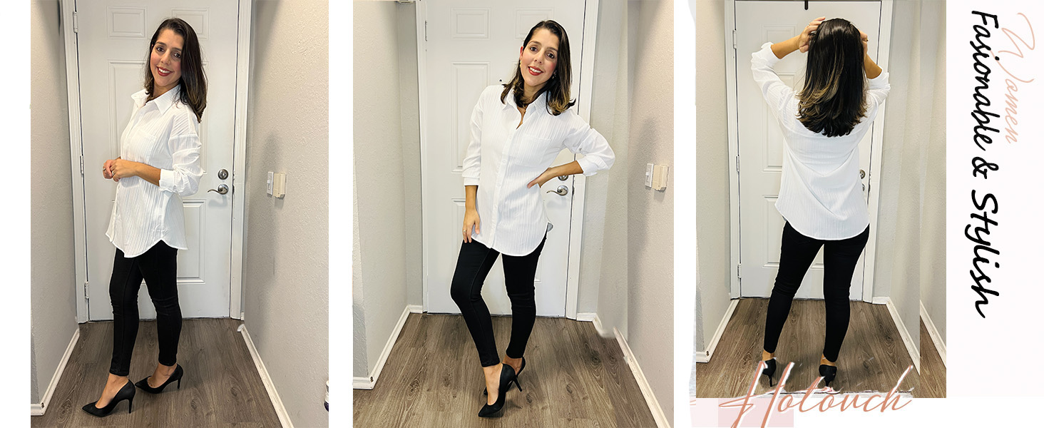 White Button Down Shirt Women 2024