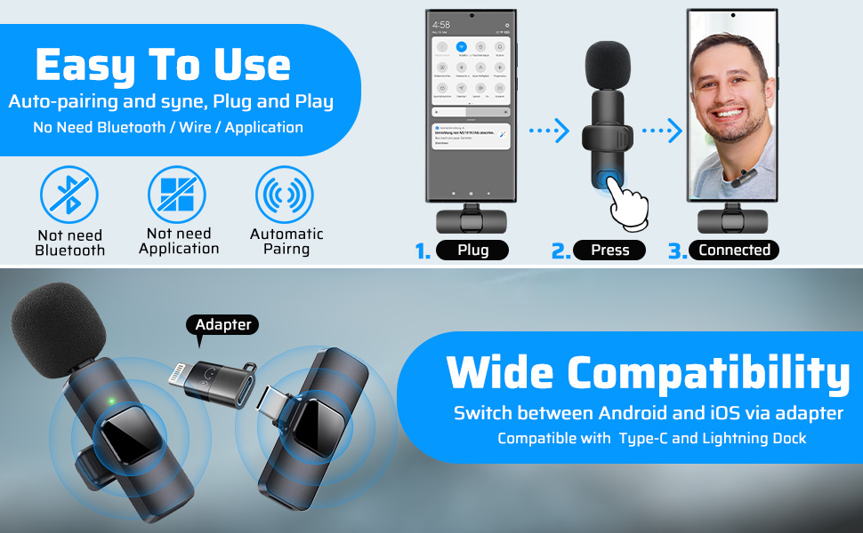 k9 dual microphone , portable , durable , noise cancellation , type c, iphone , hd sound