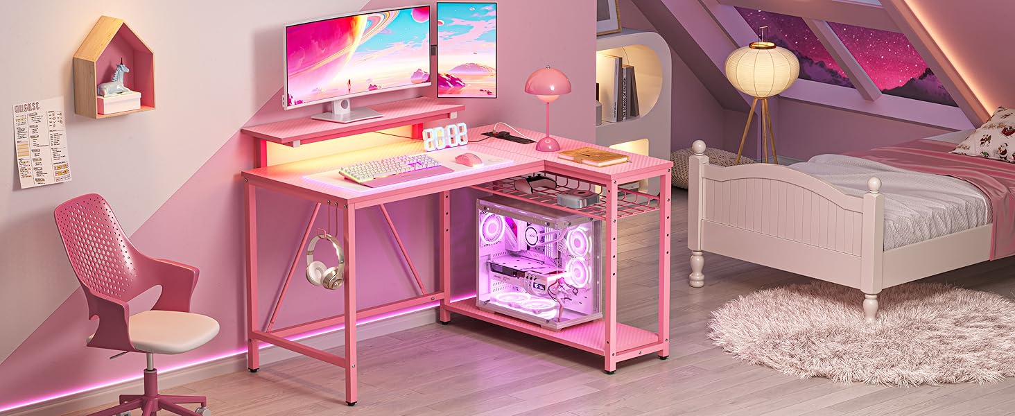 pink desk for living room