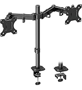 MOUNTUP Dual Monitor Desk Mount, Max 32 Inch up to 17.6lbs, Fully Adjustable Dual Monitor Arm for...