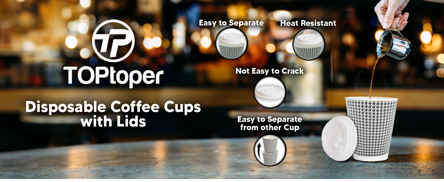 Disposable Coffee Cups with lids