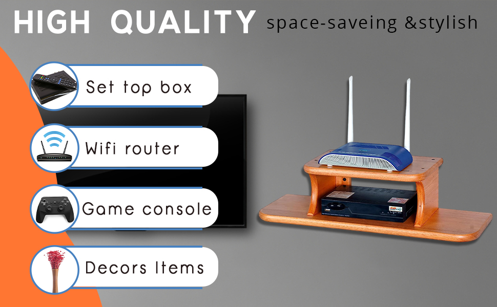 Classic Woodcraft Wooden Set top Box Stand for Home/Set top Box Stand