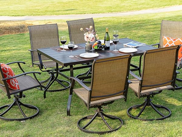 【新品】SISANDI size2（M）SET Amazon.com: NUU GARDEN Patio Dining Chairs, Swivel Patio