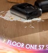 Tineco Floor ONE S7 Stretch Ultra Cordless Wet Dry Vacuum Cleaner, 180°Lay-Flat Anti-Tangle Desig...