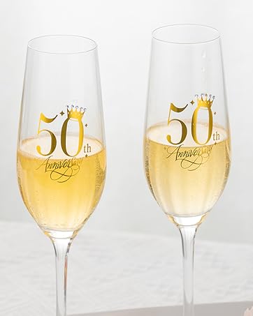 50th Anniversary Champagne Flutes