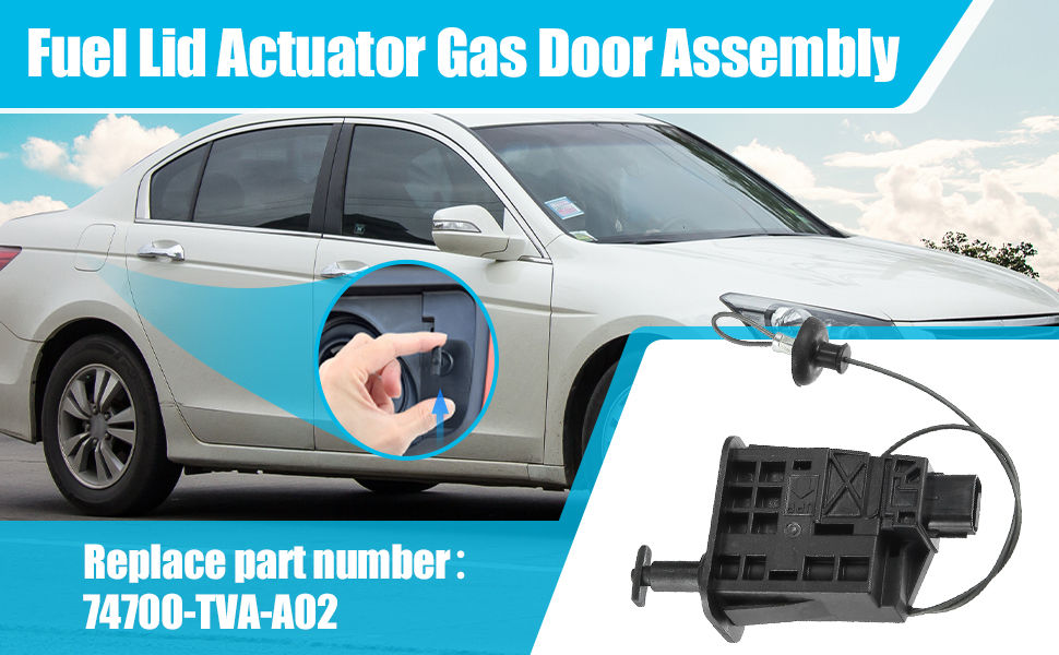 X AUTOHAUX Fuel Lid Actuator Gas Door Assembly 74700TVAA02 for Honda