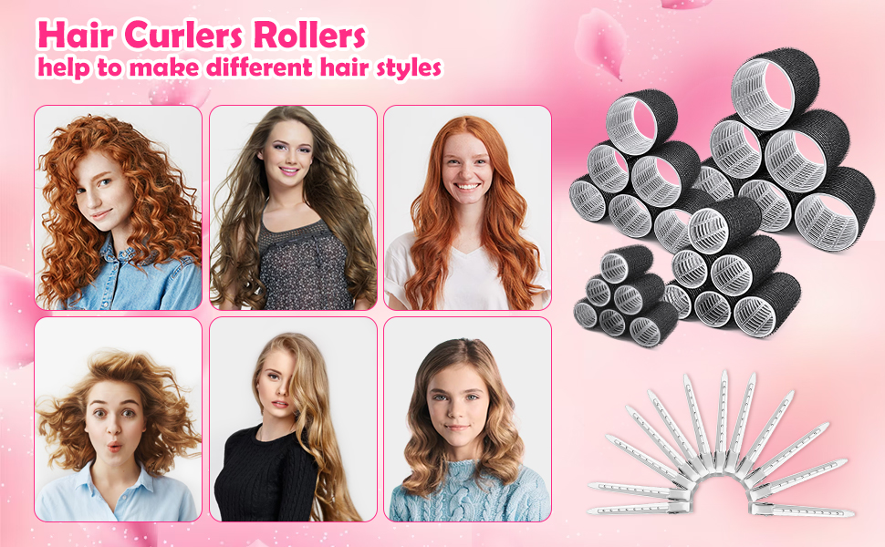 Krulspelden, krulspelden, grote krullen, haarrollers, krullers, korte haarkrullers, groot