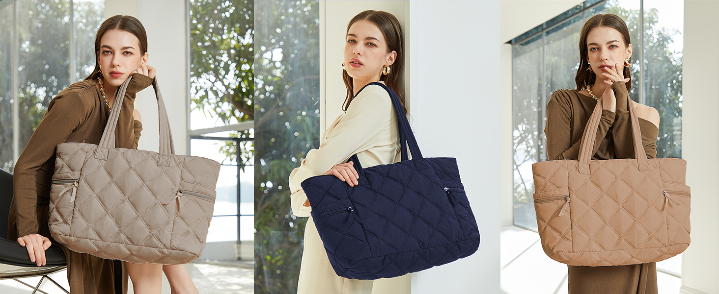 Prite gesteppte Einkaufstasche für Frauen mit großen Puffern zur Reise - Leichte flauschige Handtasche für Lehrerinnen u 15ec7a7a 11f6 44dd 801e 0695c1d168f0. CR0,0,1464,600 PT0 SX1464 V1