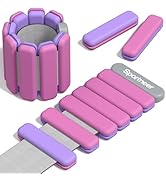 Sportneer Wrist Weights for Women Men Adjustable Silicone Weighted Bracelet Set for Gym Yoga Pila...
