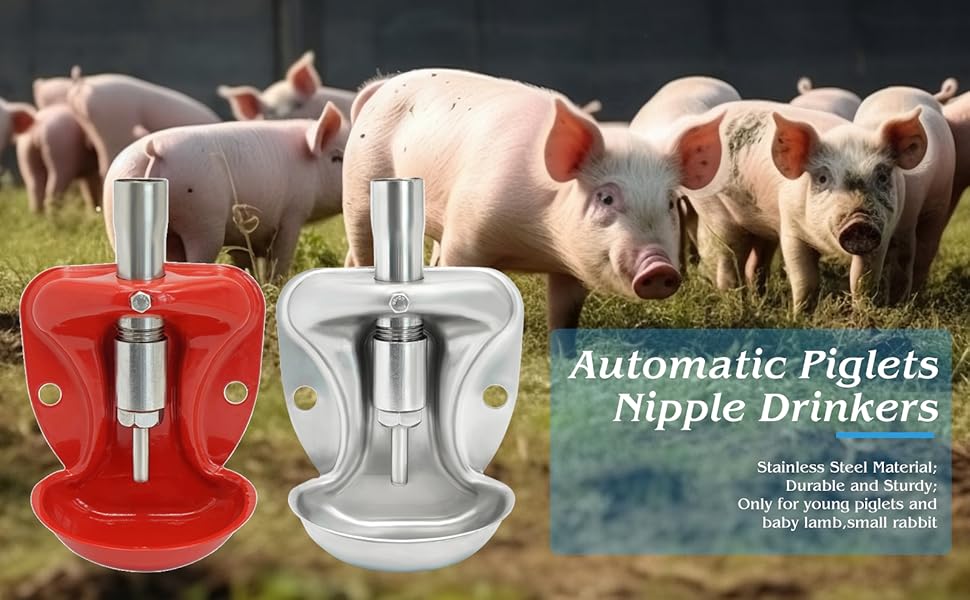 4 Pcs Hog Waterer Automatic Pig Waterer System Piglet Water