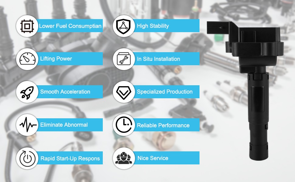 TAUTOY Set of 4 UF658 Ignition Coil Pack