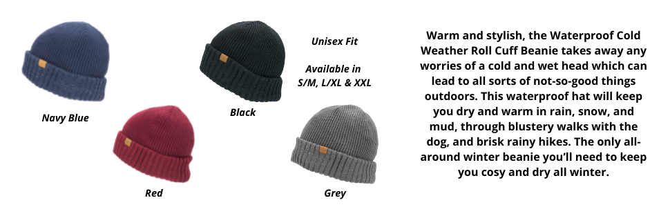 sealskinz waterproof cold weather roll cuff beanie