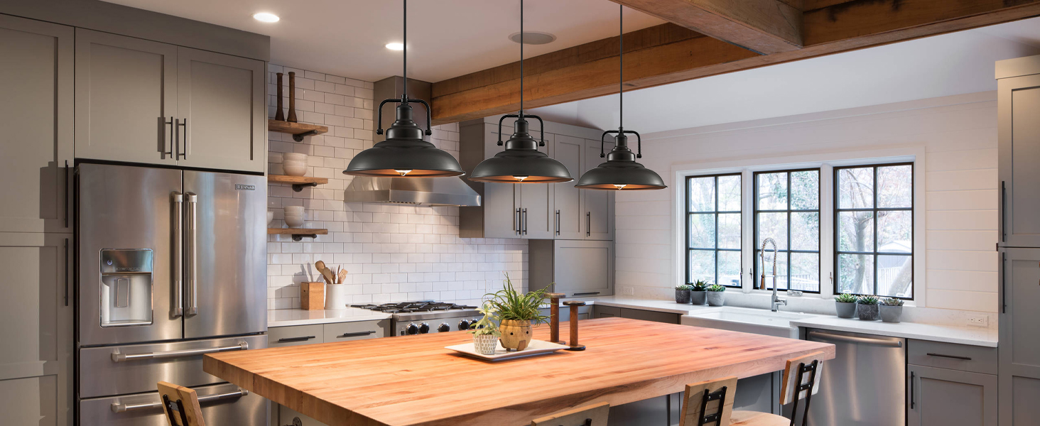 farmhouse pendant lights kitchen island