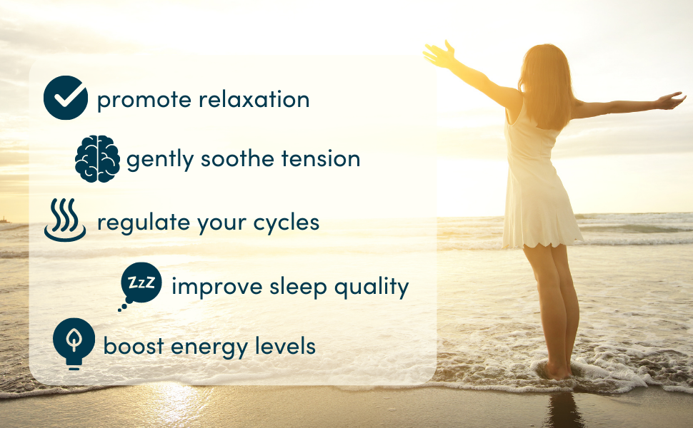 PMS Relief Support Supplement Capsules - Pain Mood and Sleep - Vegan Premenstrual Stress Capsules