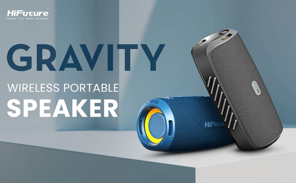 HiFuture Gravity – Powerful 45W Bluetooth Speaker with IPX7 Waterproof & RGB Lights