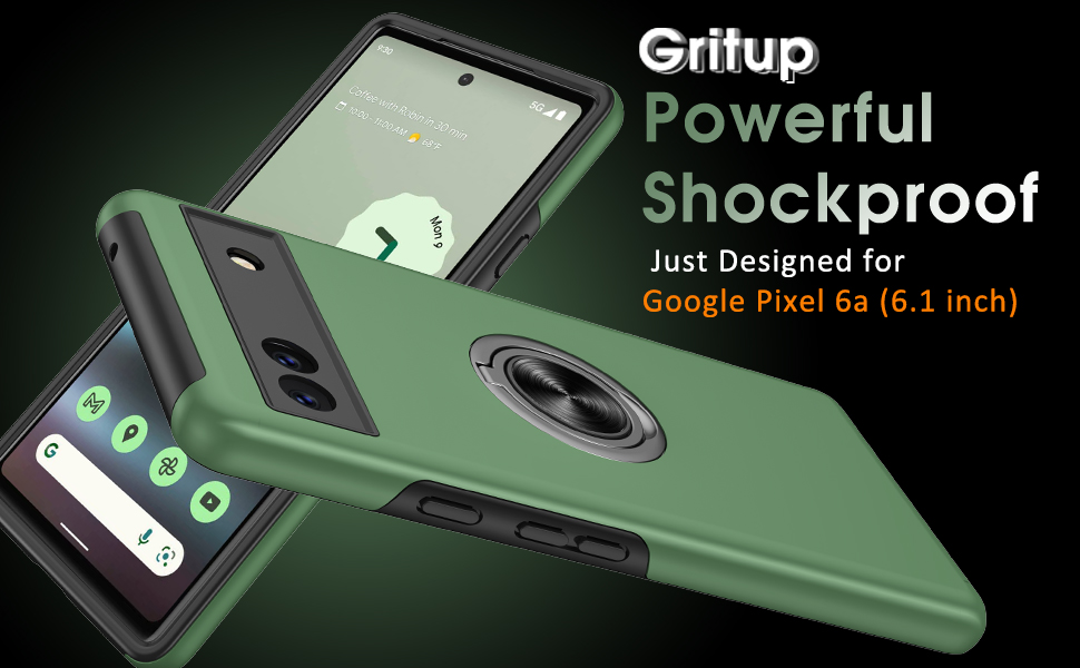 Gritup Pixel 6A Case, Google Pixel 6A Case with HD Screen