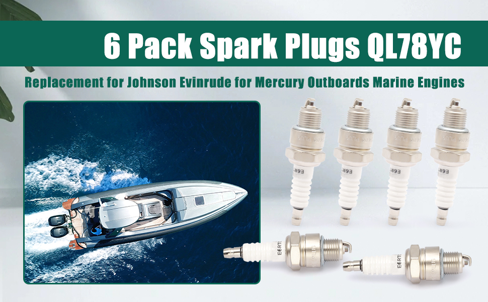 YUXIVCNE 6 Pack Spark Plugs QL78YC 938M Replacement for