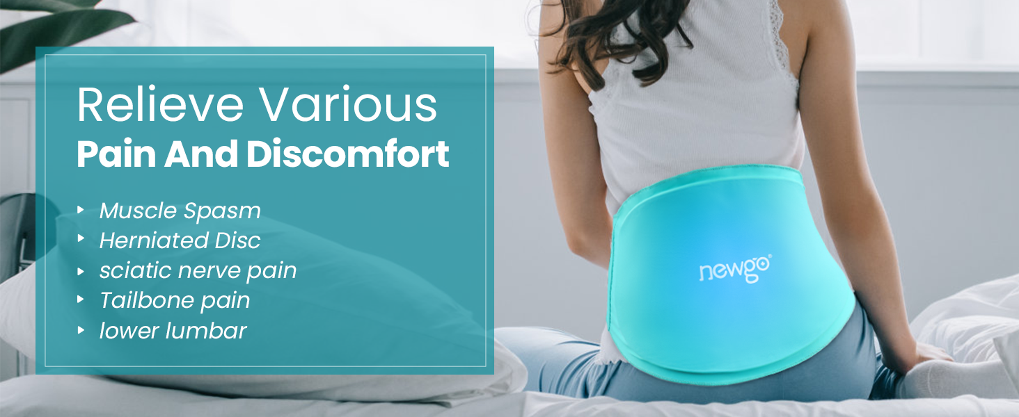 NEWGO Ice Pack for Low Back Pain Relief, Gel Cold Compress