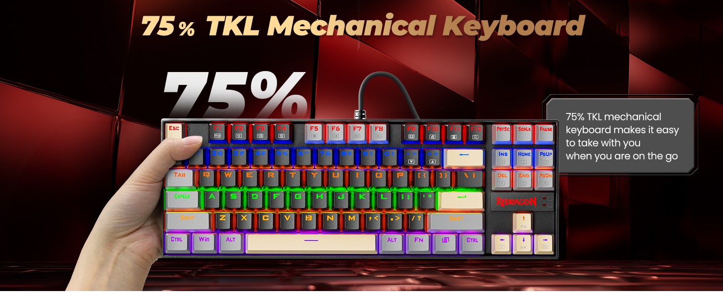 Compact tkl gaming keyboard