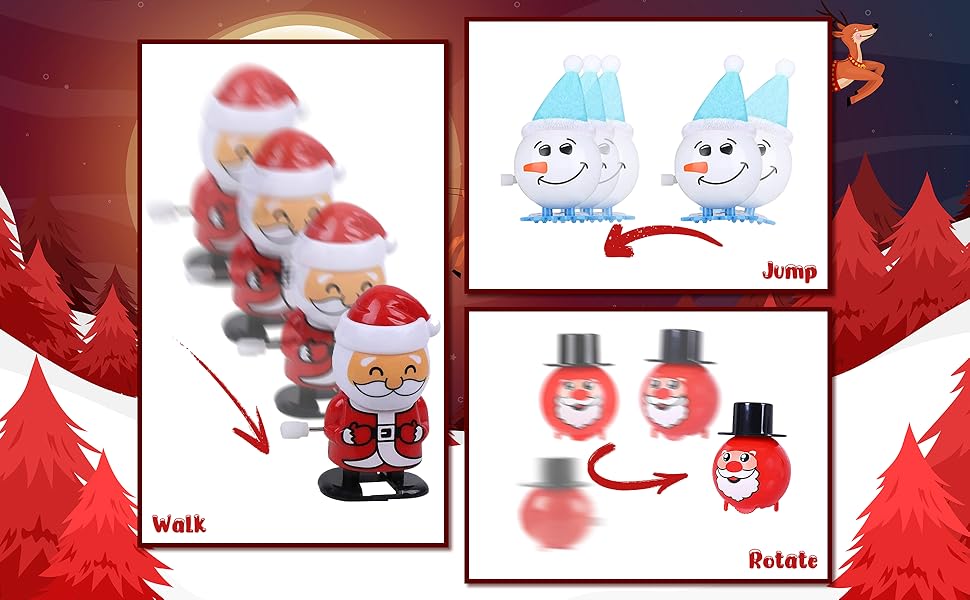 12 Pack Christmas Wind Up Toys, Christmas Stocking Stuffers Wind Up