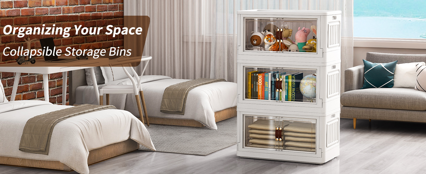 collapsible storage bins