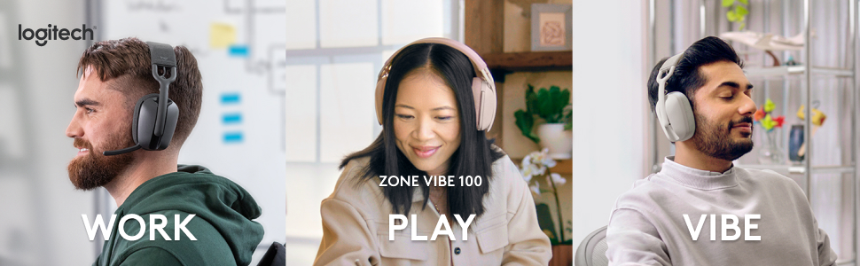 Zone Vibe 100, Diadema, Headset,  Audifono, Video Conferencias, Work, Trabajo, Llamadas, Logitech