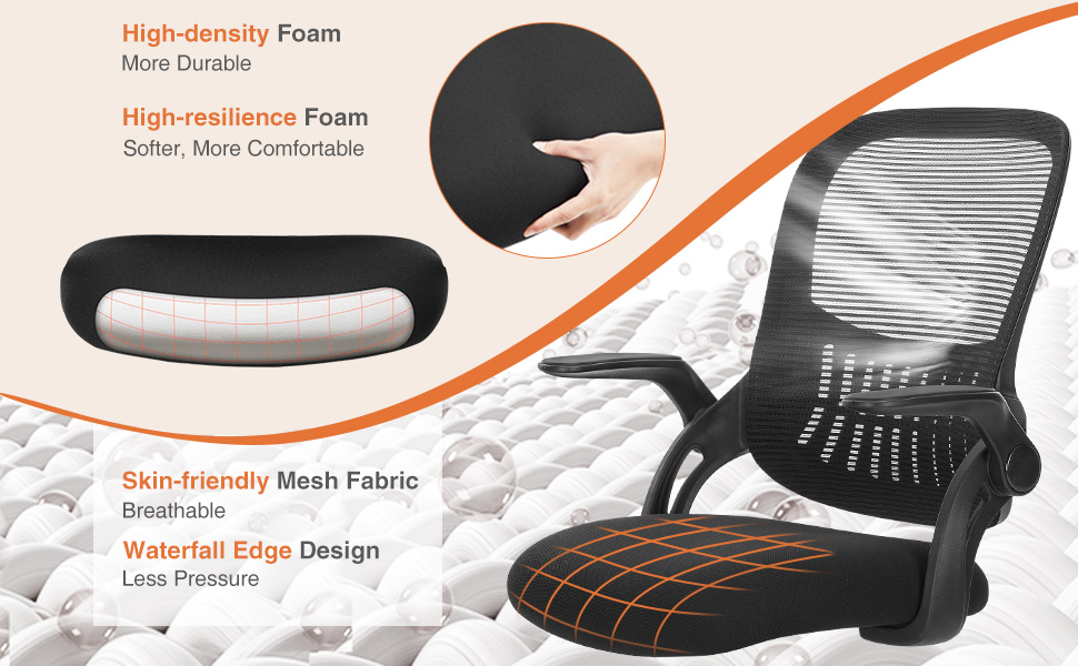 Ergonomic Office Chair Home Office Desk Chairs, Breathable Mesh Back Computer Chair