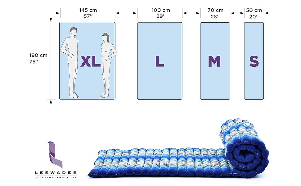 Leewadee rollable mat - sizes