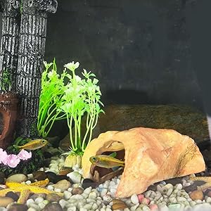 水槽 icchimama Amazon | Ctpeng 水槽 オブジェ 岩 金魚 隠れ家 水槽 インテリア