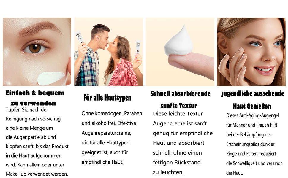 Anti-aging oogcrème, anti-rimpel oogcrème, oogverzorging tegen rimpels en donkere kringen verstevigend