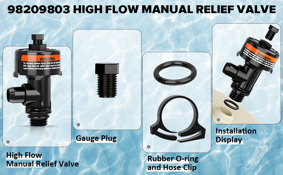 High Flow Manual Air Relief Valve Replacement for Pool and