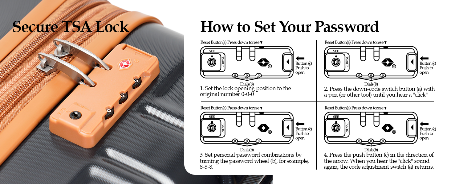 tourism journey strong scratch-resistant Lightweight Spinner Expandable Suitcase travel luggage sets