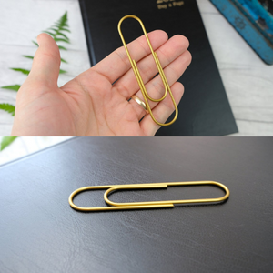 gold paper clips