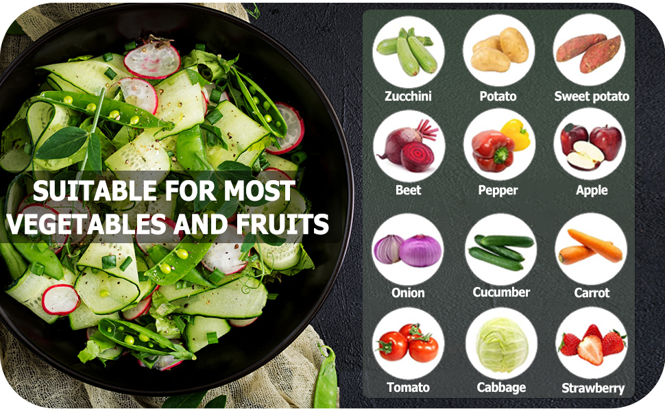 Mandoline Slicer-Suitable For Most Vegetables And Fruits, Carrot/Onion/Beet/Cucumber/Tomato/Potato