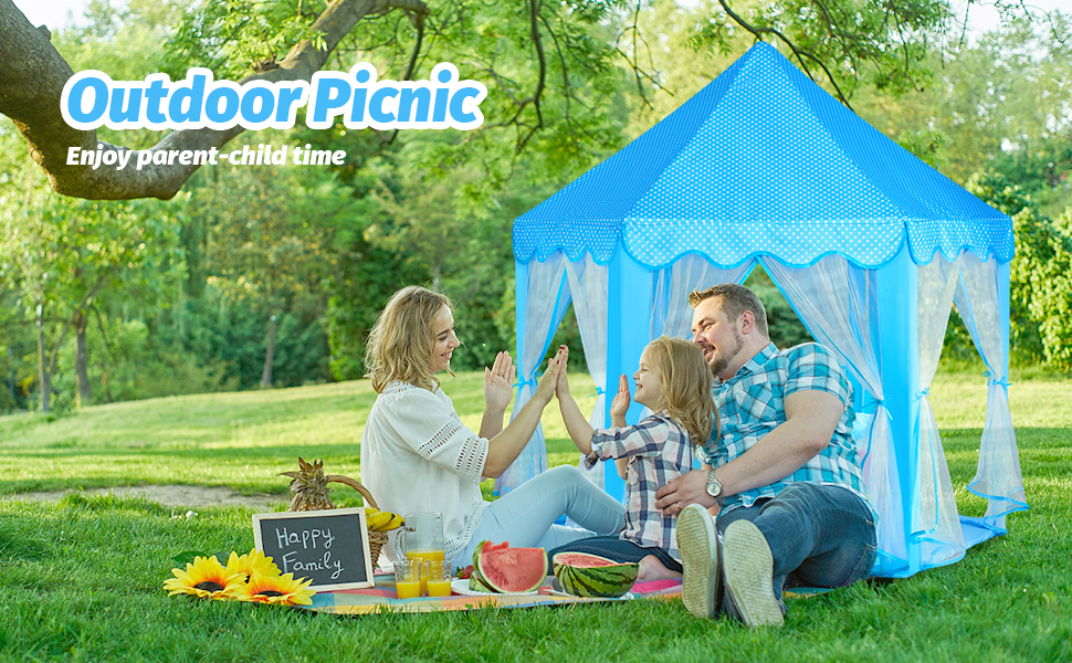 Sumbababy Princess Castle Tent for Girls Fairy Play Tents