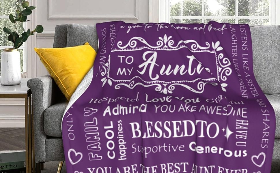 Aunt Blanket Gifts for Aunts from Niece for Mothers Day