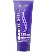 Clairol Professional Shimmer Lights Violet Toning Mask for Neutralizing Brassy Tones with Refresh...