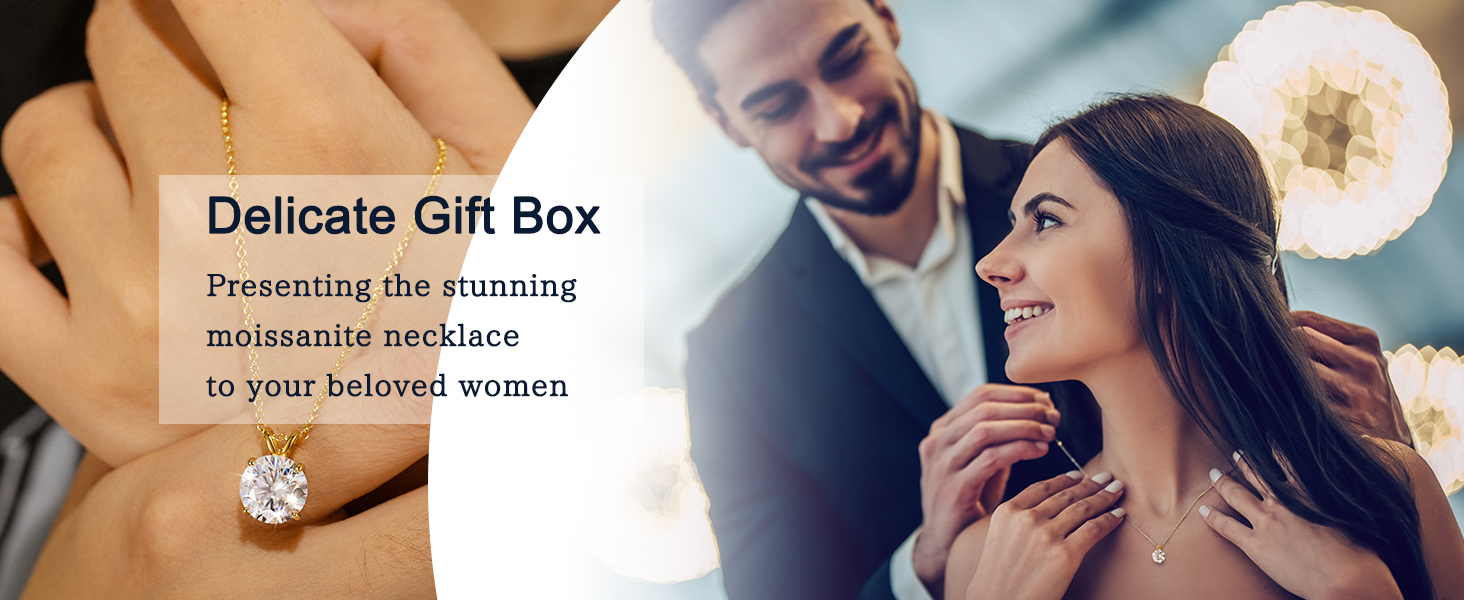 moissanite necklace for women