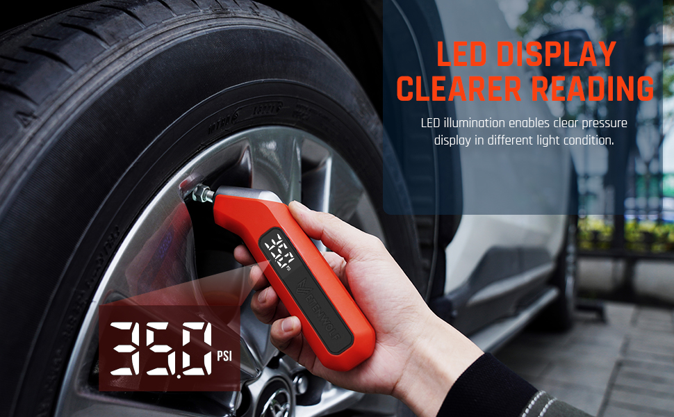 ETENWOLF Digital Tire Pressure Gauge 3200 PSI, Industrial Tire Gauge