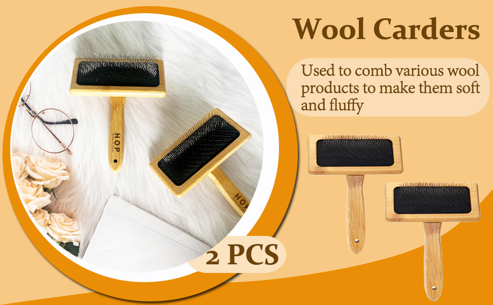 2 Pcs Wool Carders,Hand Carders for Wool,Craft Wool Needle