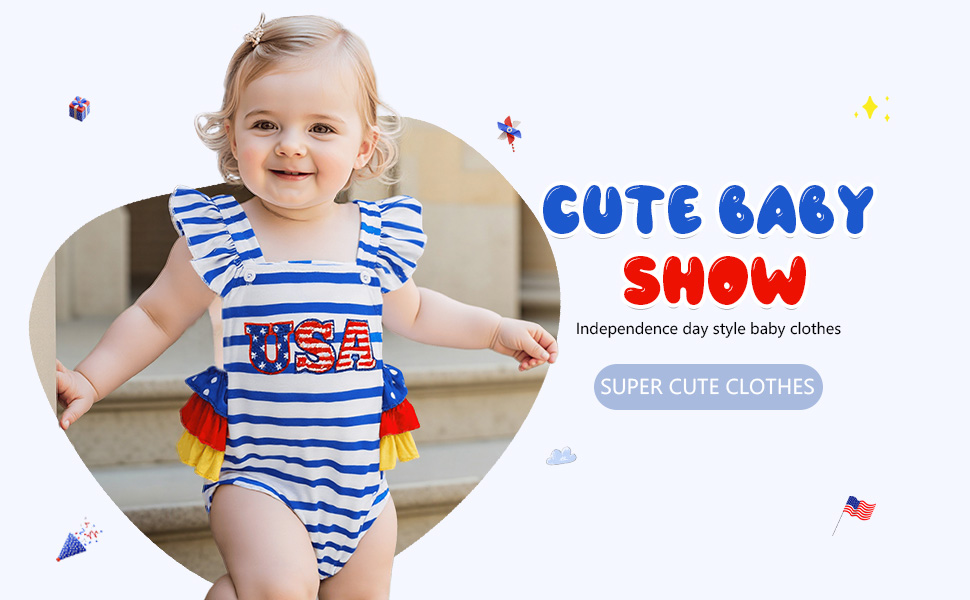 baby girl fourth july outfit newborn girl romper 4th july infant girl outfit sleeveless jumpsuit 