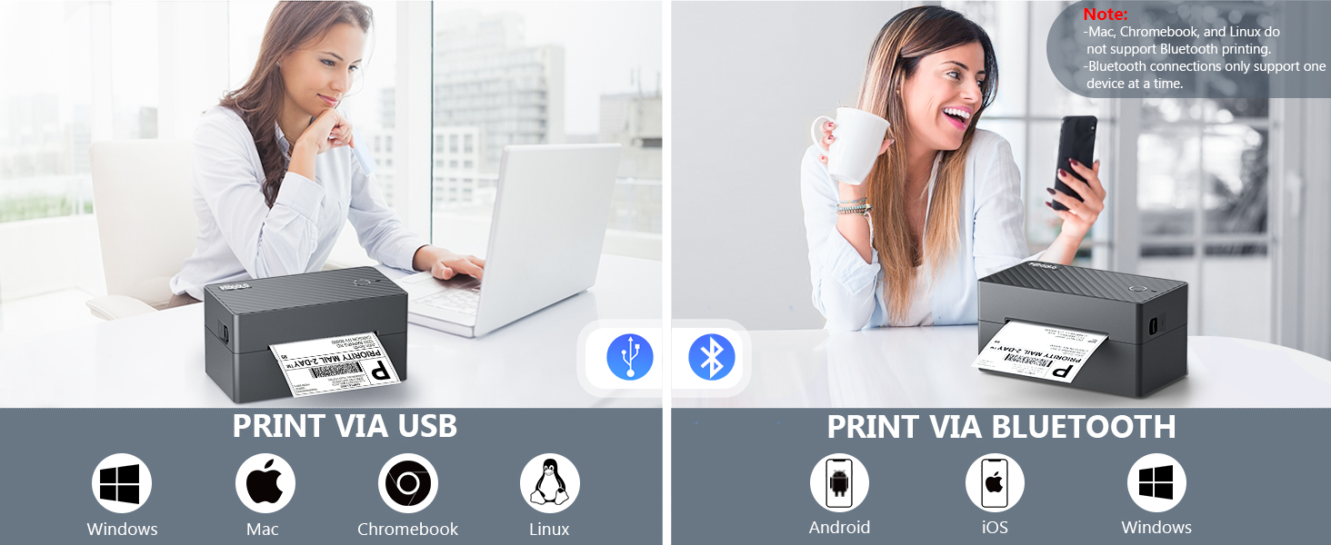 4 inch thermal barcode printer shipping label for amazon flipkart courier ecommerce usb bluetooth
