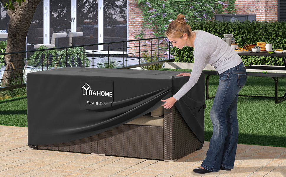 YITAHOME Garden Furniture Covers Waterproof with Air Vent, 250*250*90cm