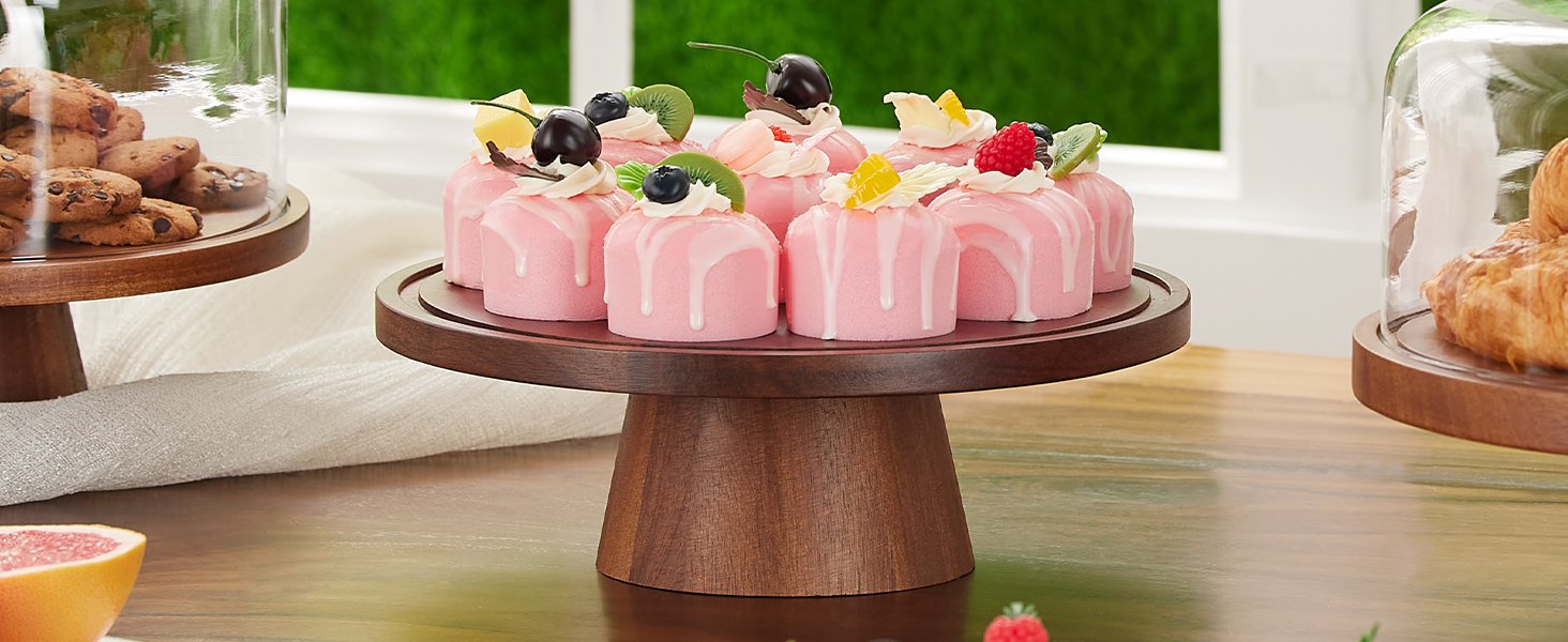 Cake Stand with Glass Dome LidCake Holder  Charcuterie Board cupcake stand Donut Stand Veggie Tray